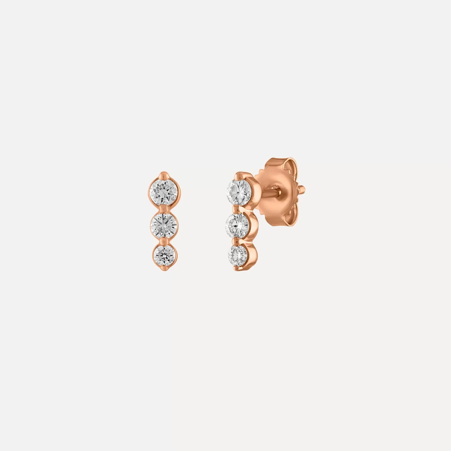 Mini Graduated Diamond Stud Earrings