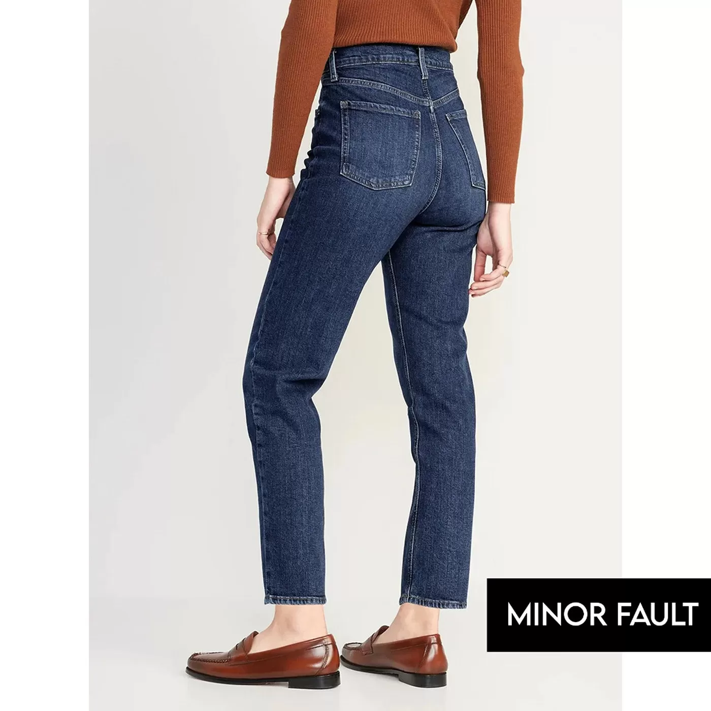 (Minor Fault) Extra High Button-Fly Blue Jeans