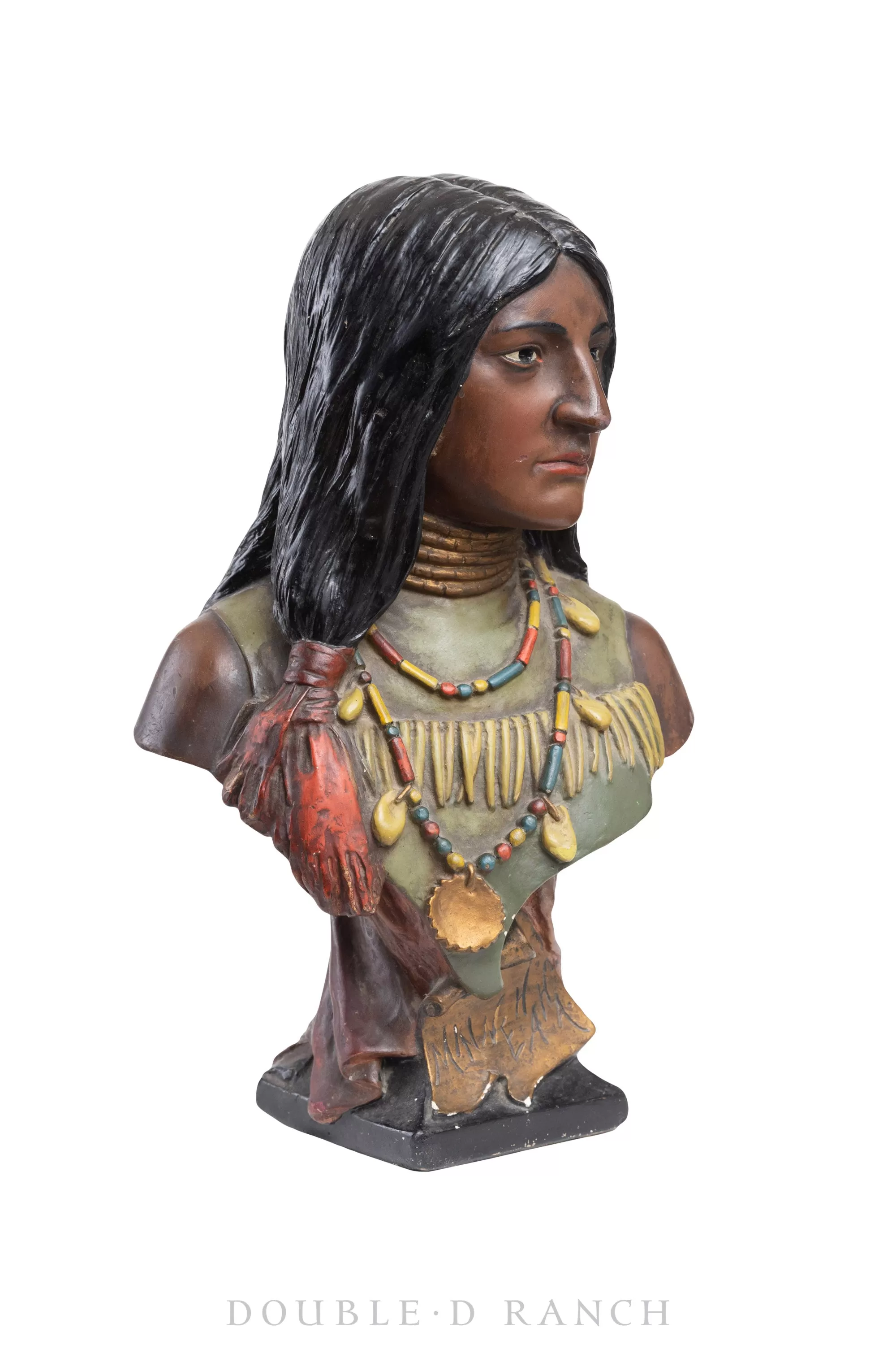 Miscellaneous, Folk Art, Native American Bust, MINNEHAHA, Tobacco Advertising, Early 20th Century, 805