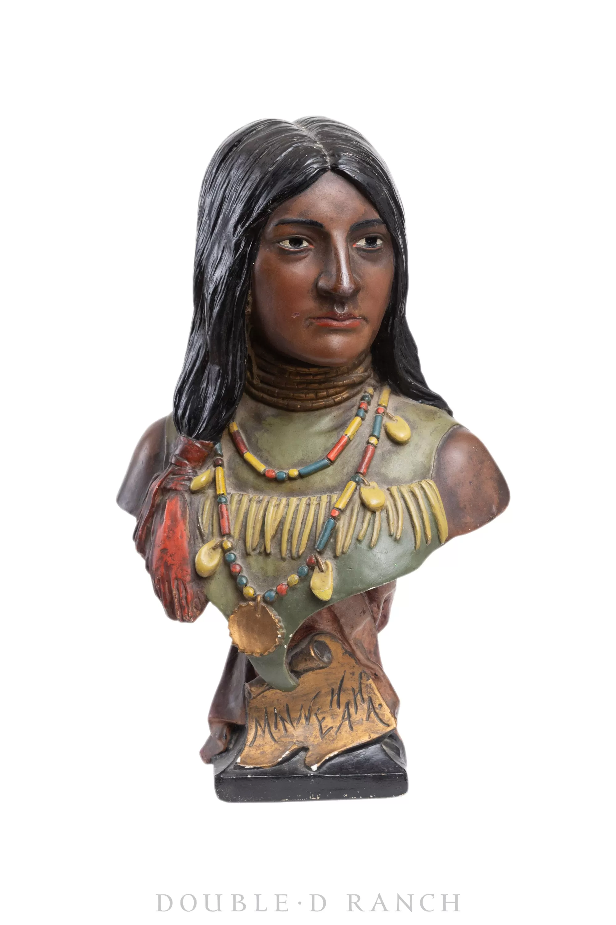 Miscellaneous, Folk Art, Native American Bust, MINNEHAHA, Tobacco Advertising, Early 20th Century, 805