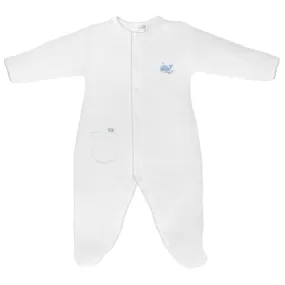 Mom and Baby Whale Embroidery Footie | Baby Boy