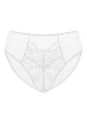 Momship Enchante High-Rise White Lace Brief Underwear