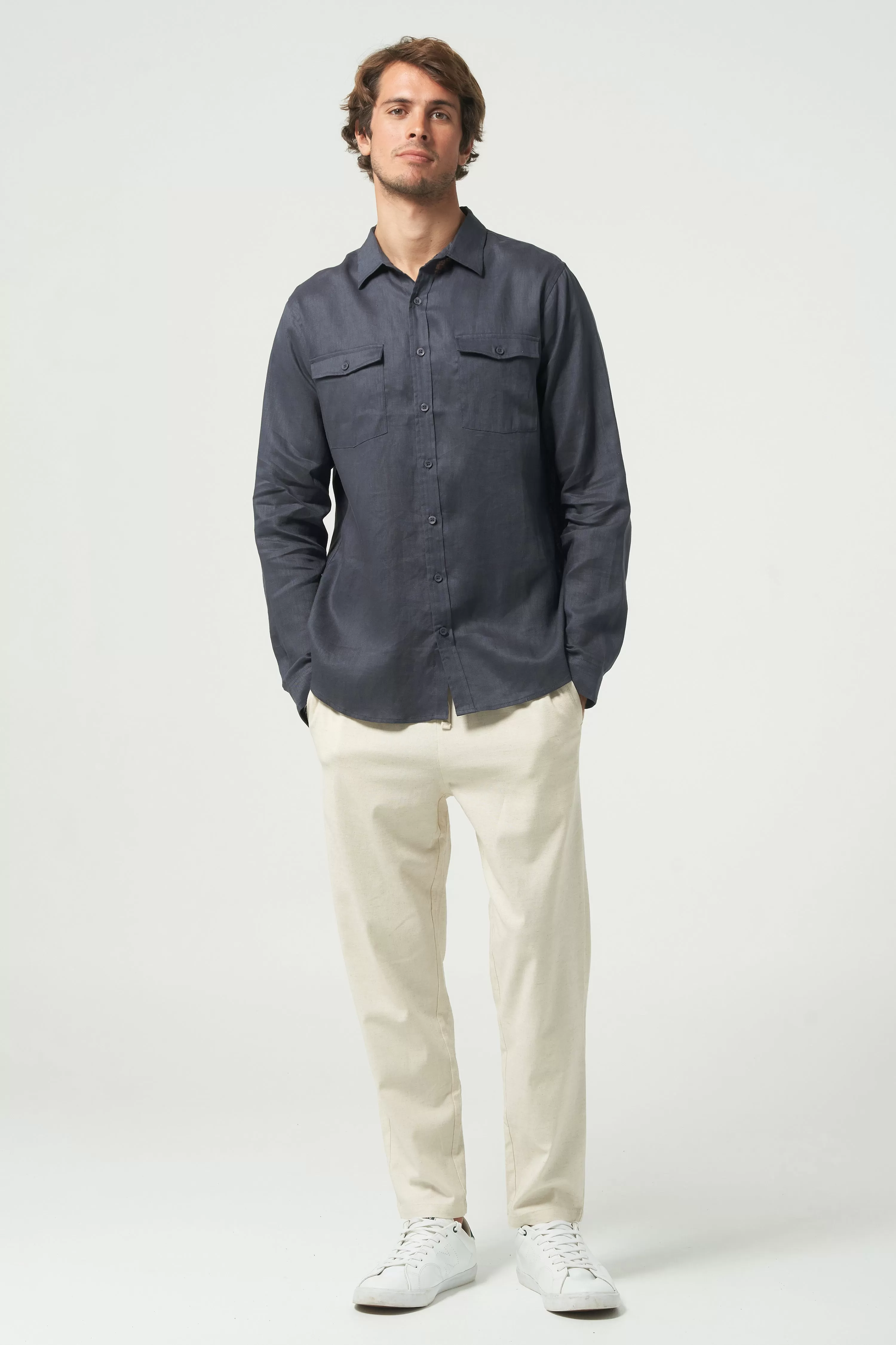 MONTOYA POCKET SHIRT - BLUE/BLACK