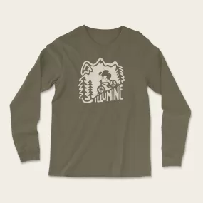 Mountain Biking Days Long Sleeve - Heather Olive