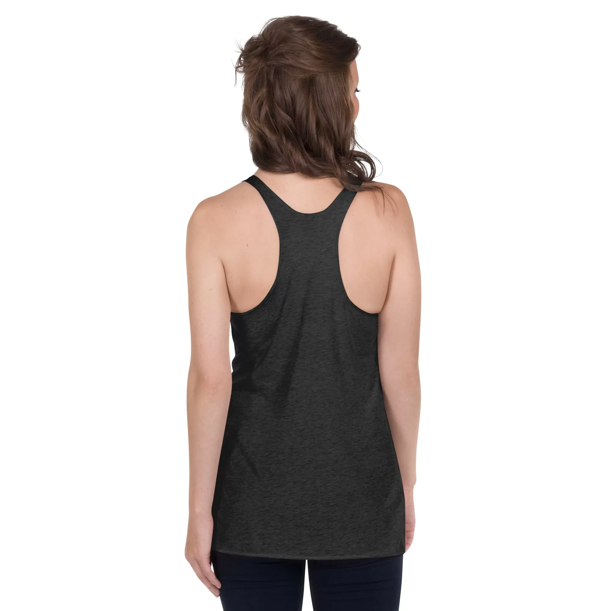 Mushroom And Wolf Skull, Racerback Tank Top