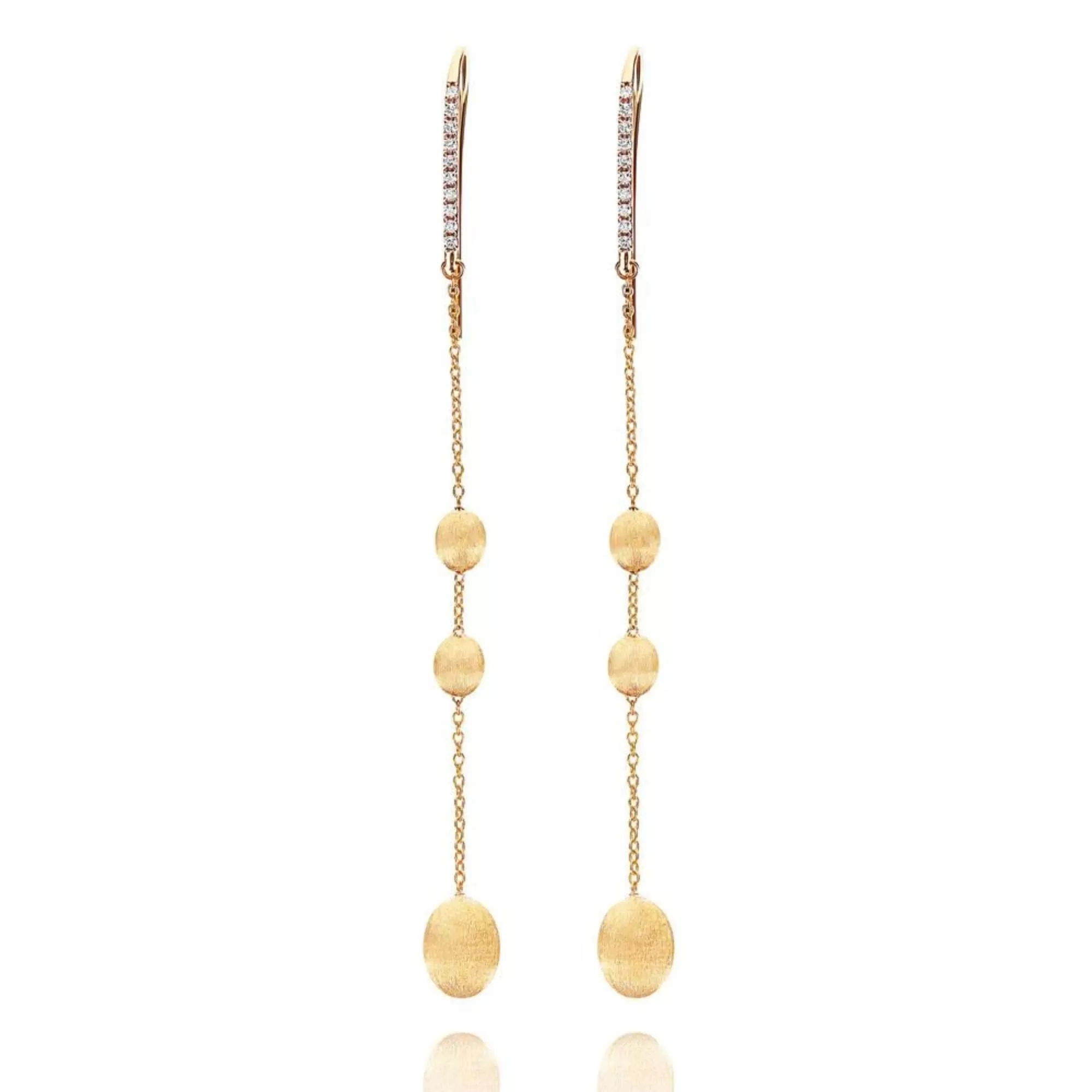 NANIS DANCING IN THE RAIN ELITE 18K YELLOW GOLD DIAMOND SOFFIO DROP EARRINGS