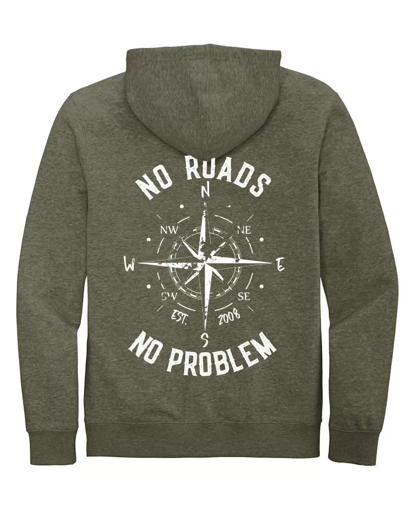 No Roads Unisex Zip Up Hoodie