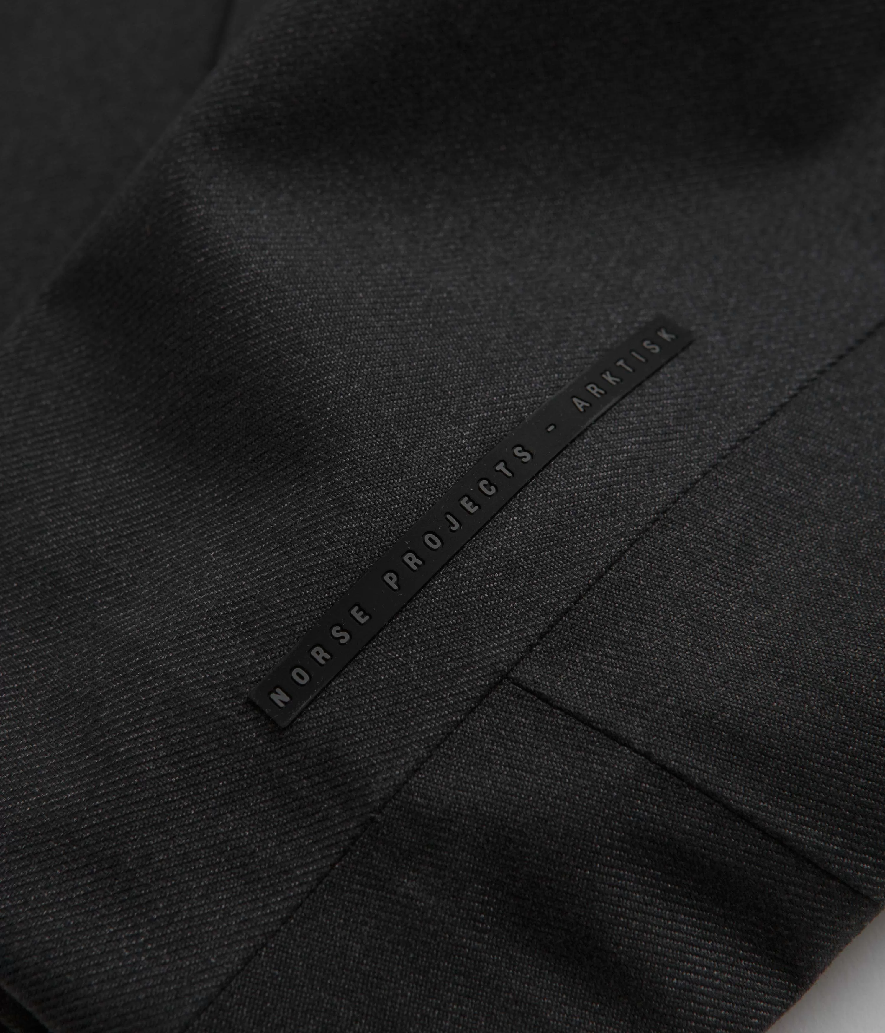 Norse Projects Textured Twill Gore-Tex 3L Stand Collar Jacket - Charcoal Grey