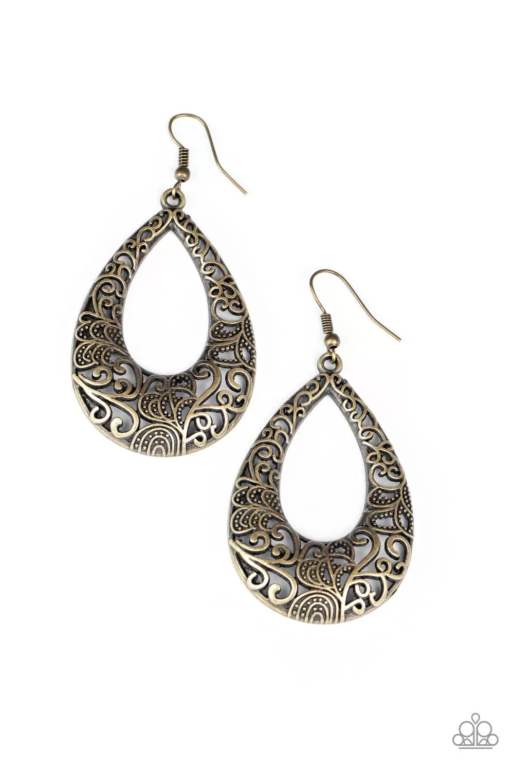 Paparazzi Earring ~ Get Into The GROVE - Brass