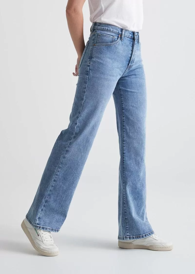 Performance Denim Wide Leg in Vintage Blue