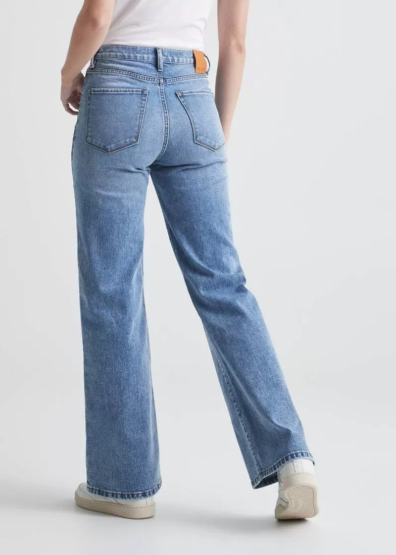 Performance Denim Wide Leg in Vintage Blue