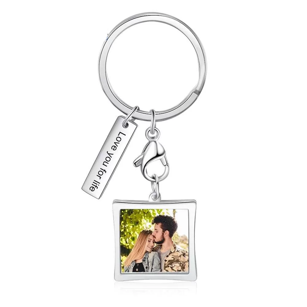 Personalized Custom Photo And Engraved Date Calendar Keychains