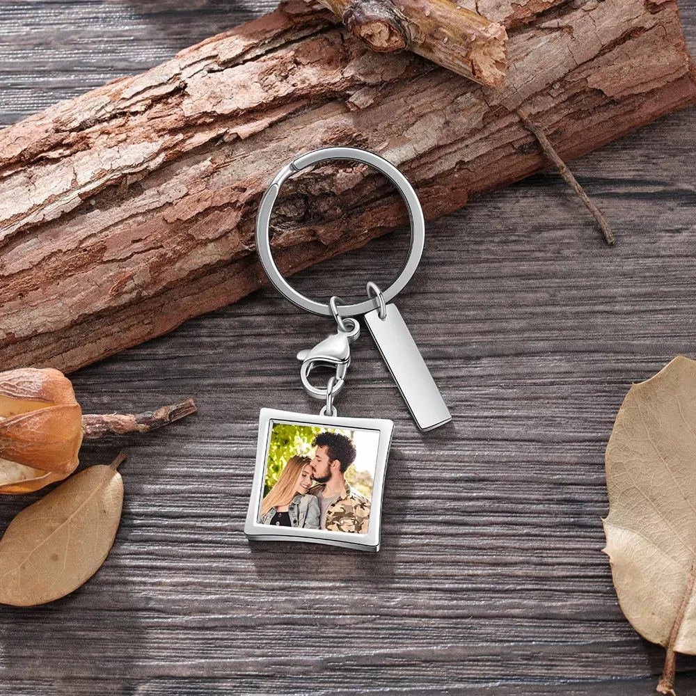 Personalized Custom Photo And Engraved Date Calendar Keychains