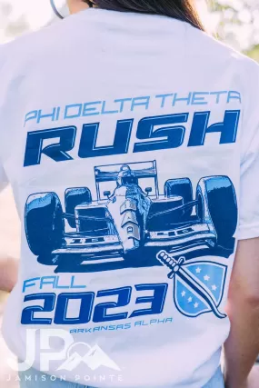 Phi Delt Racecar Fall Rush Tshirt