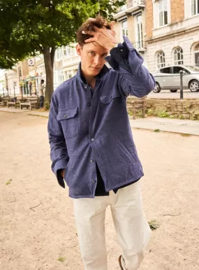 Piccadilly Cross Weave Blue Overshirt