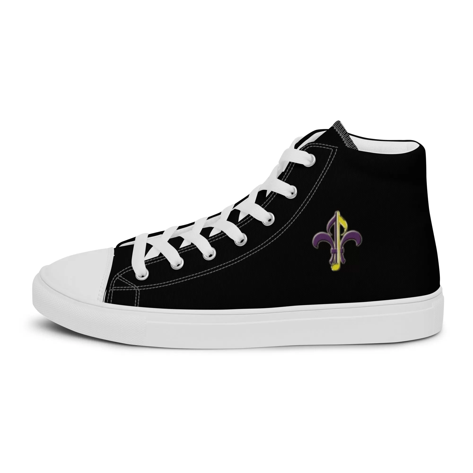 Purple & Gold Logo Men’s high tops