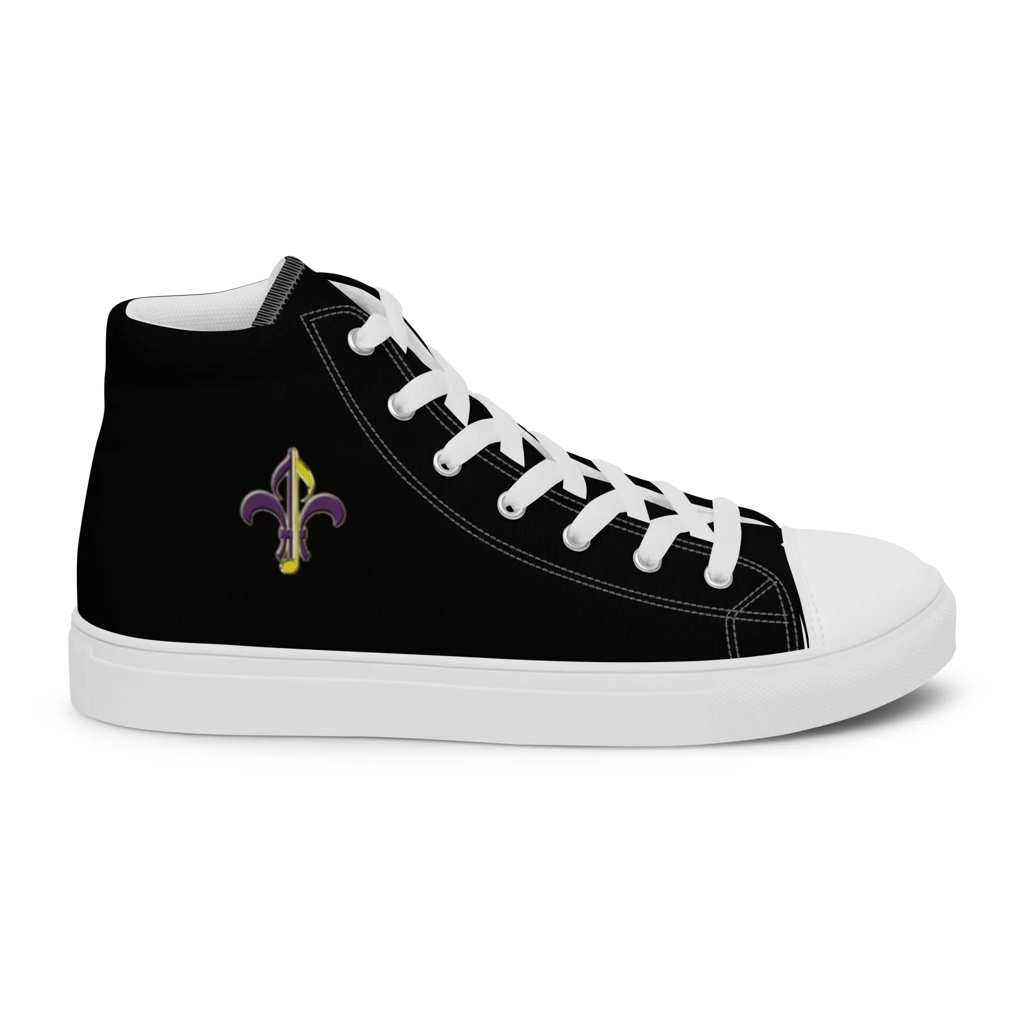 Purple & Gold Logo Men’s high tops