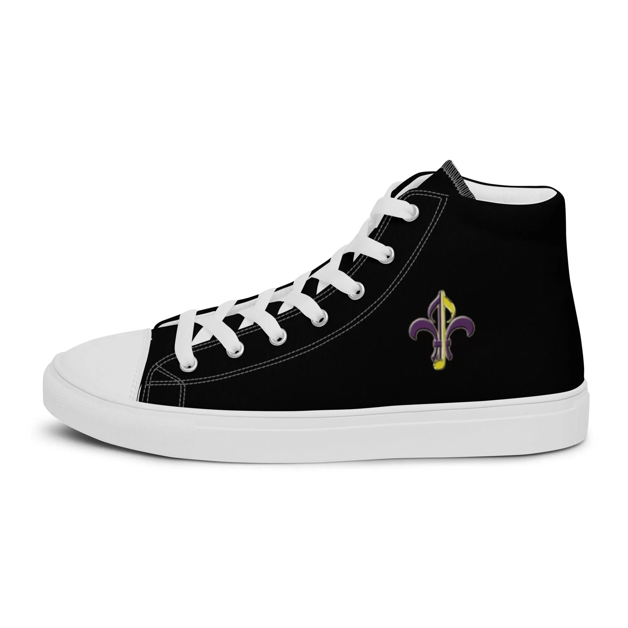 Purple & Gold Logo Women’s high tops