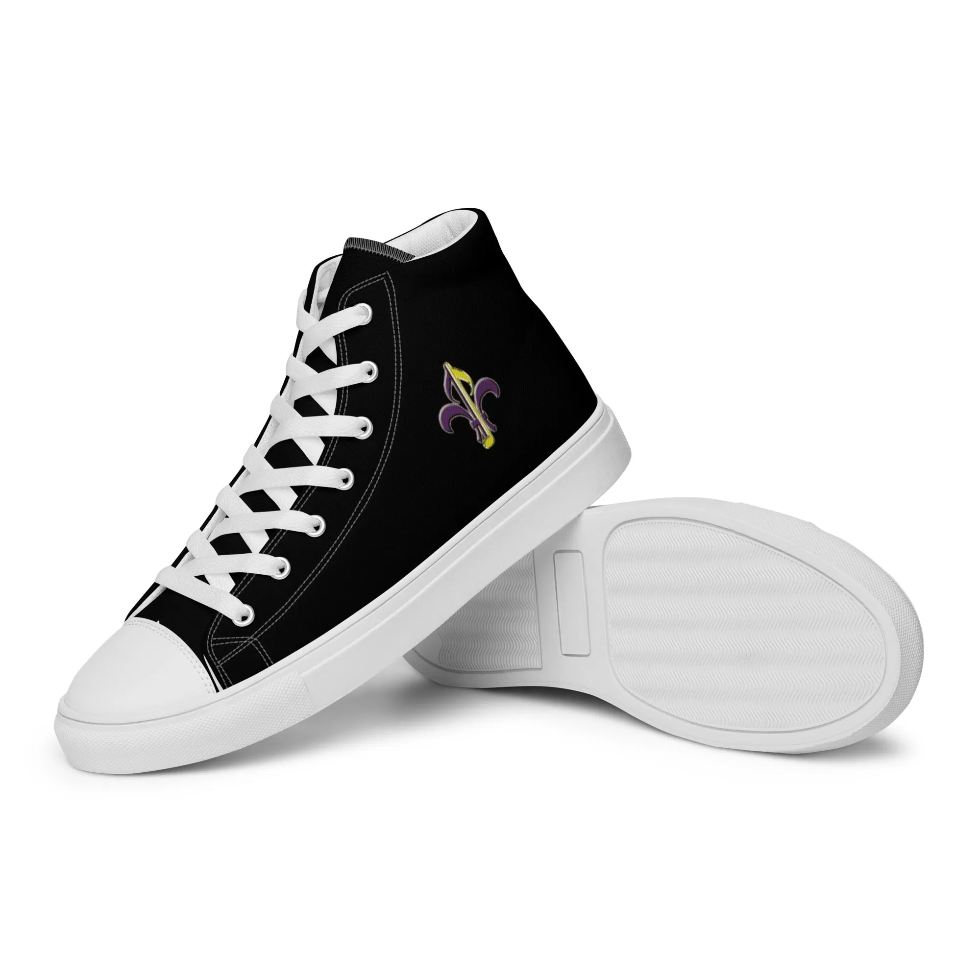 Purple & Gold Logo Women’s high tops