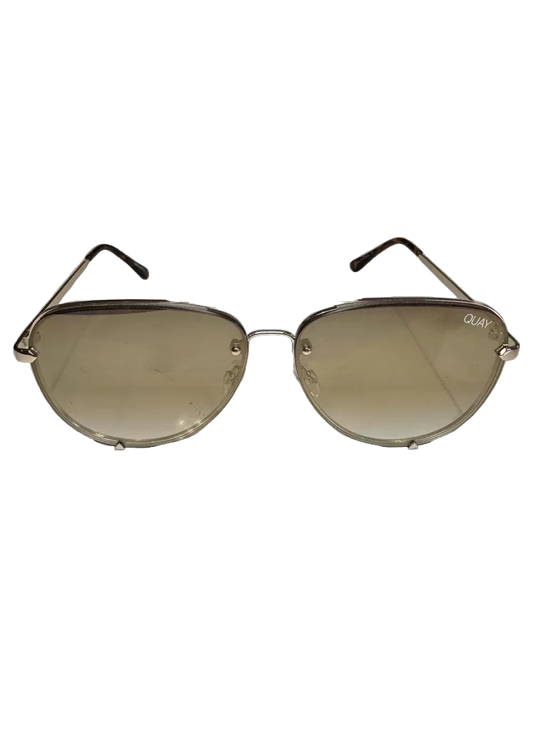 QUAY Metallic High Key Rimless Aviator Sunglasses One Size