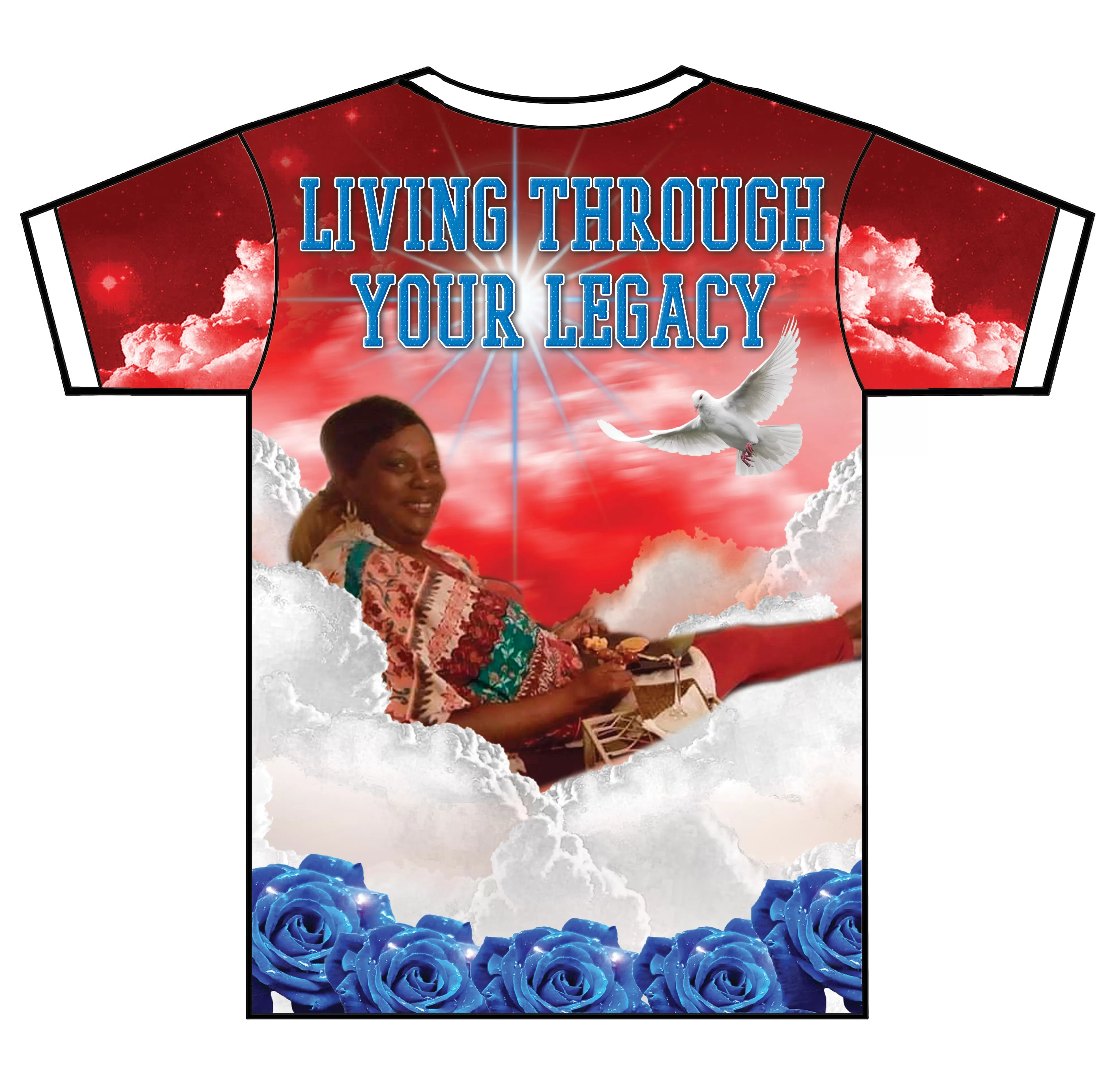 "Float On" Custom Designed Memorial 3D shirt