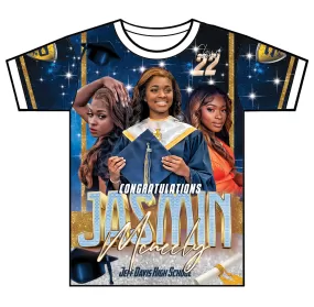 "Jasmin" Custom Designed Graduation 3D shirt