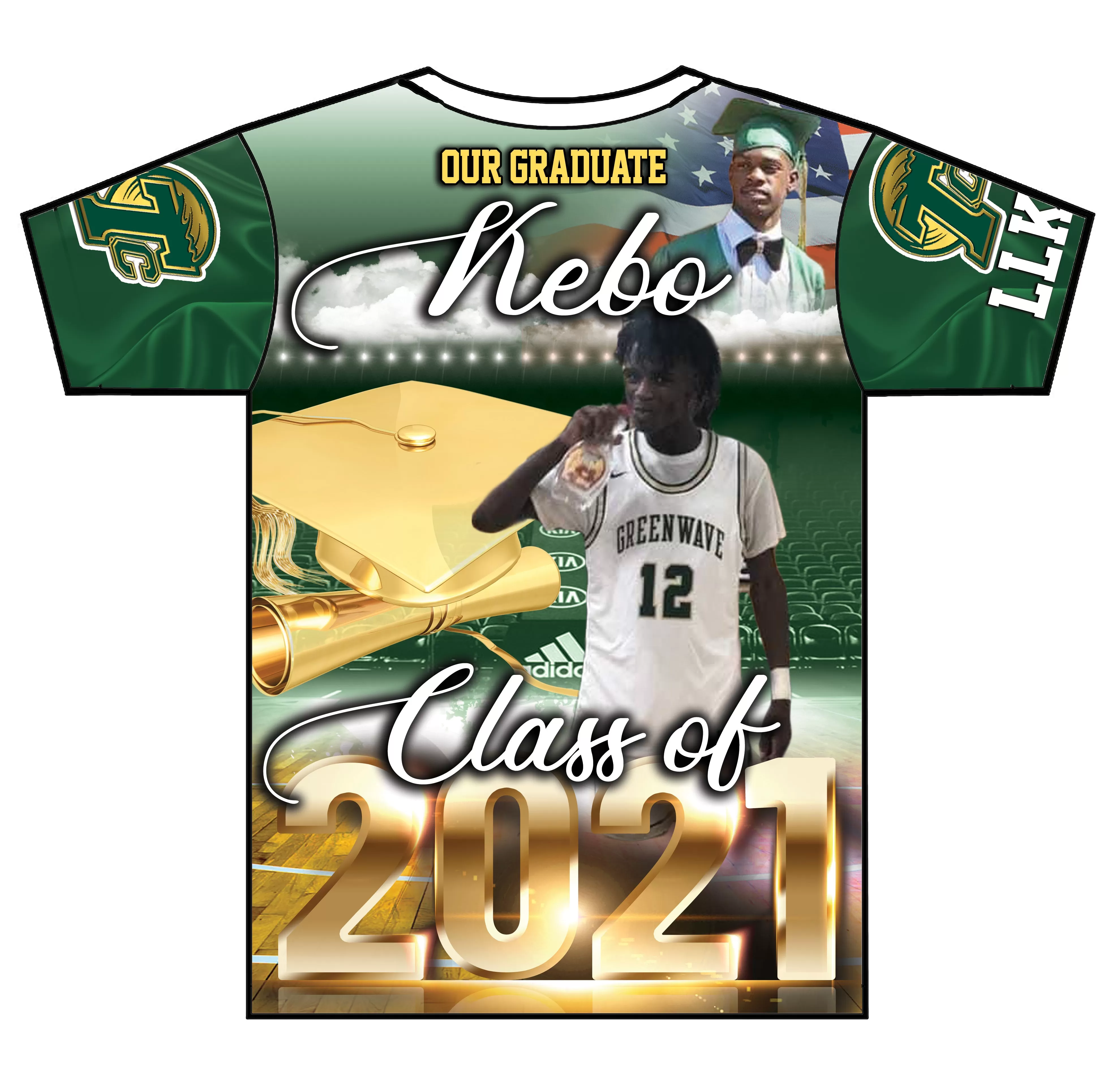 "Kebo" Custom Designed Graduation 3D shirt