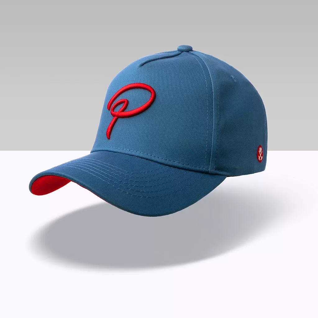 "P" Basecap - Blau Rot