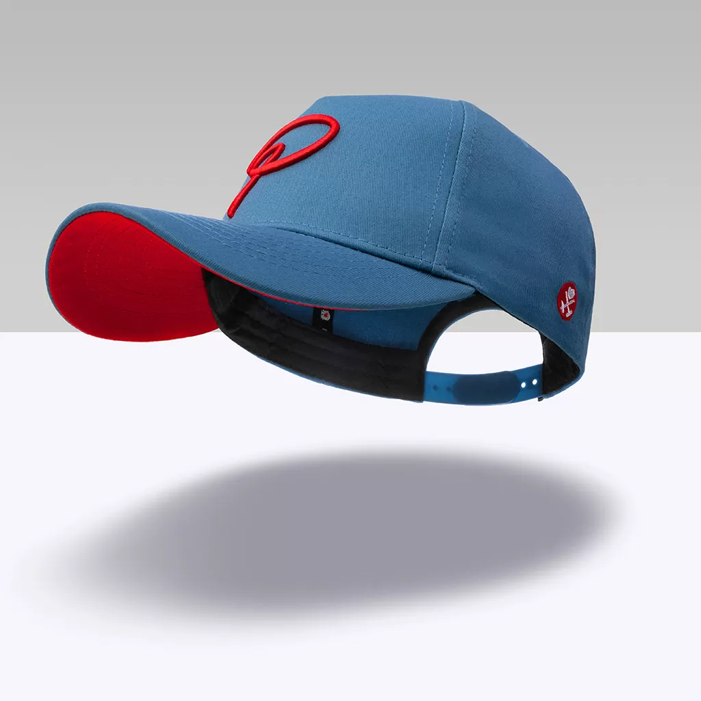 "P" Basecap - Blau Rot