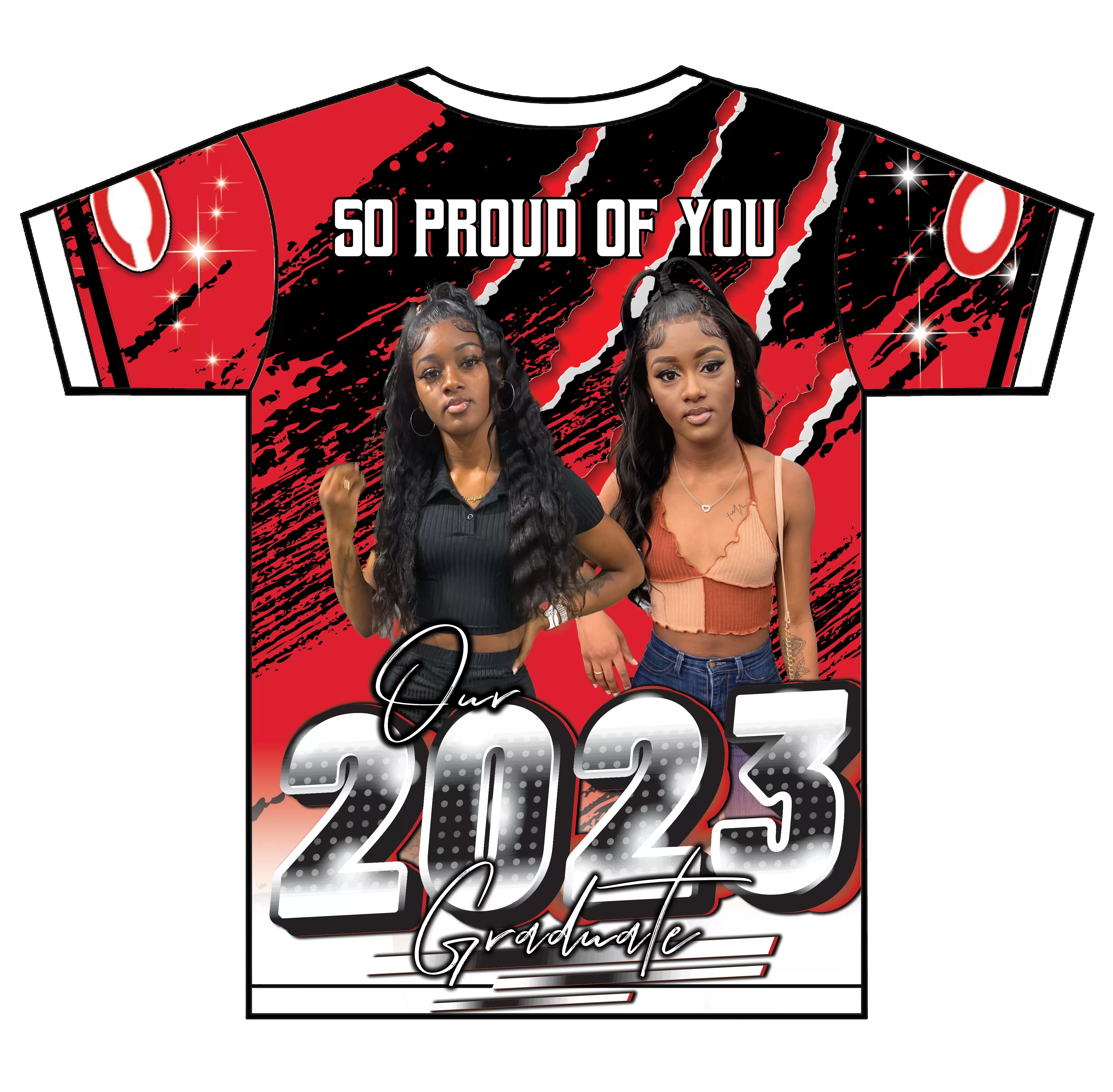 "Rowles" Custom Designed Graduation 3D shirt