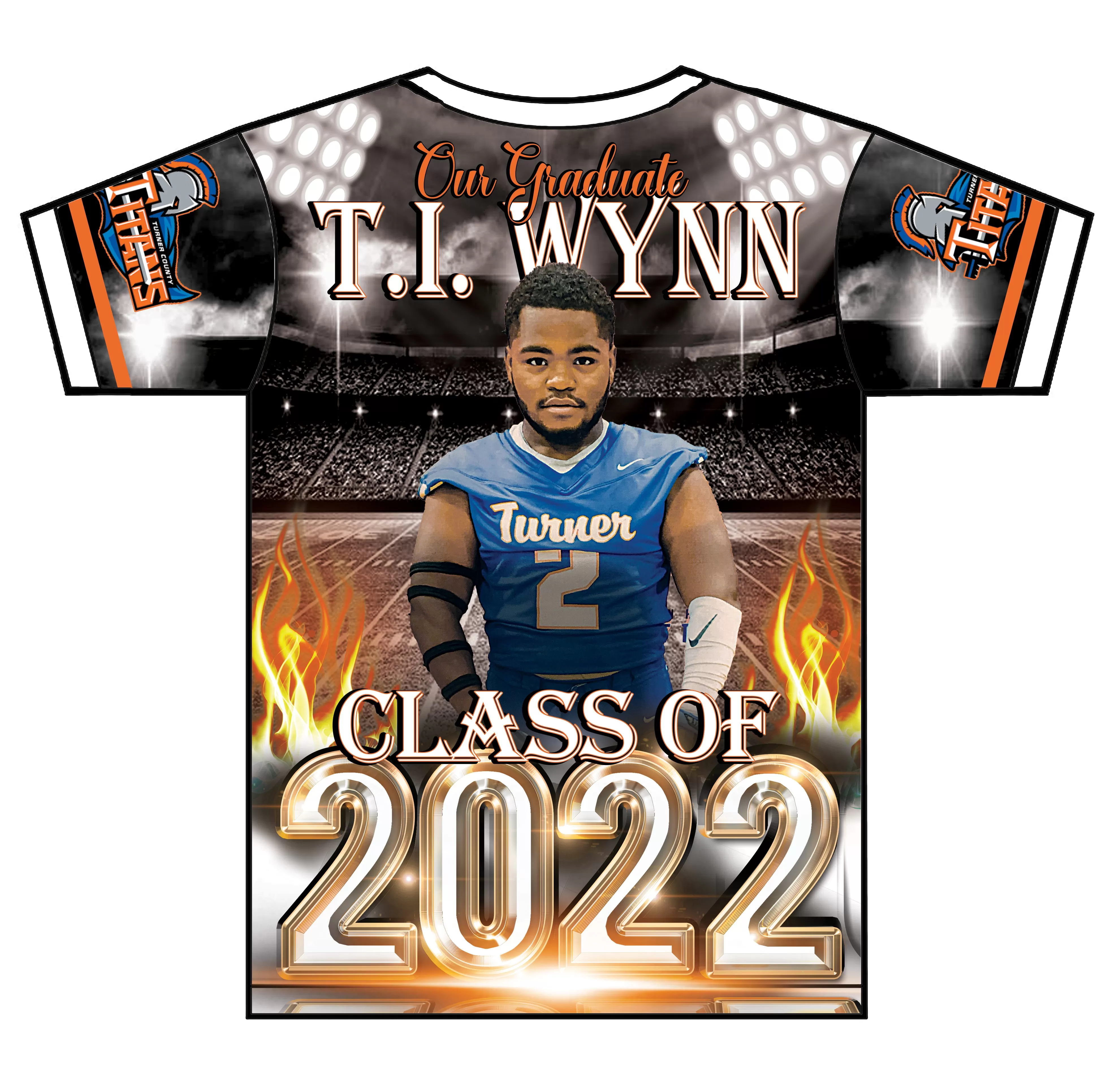 "T.I wynn" Custom Designed Graduation 3D shirt