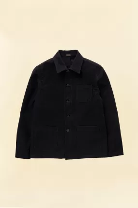 Rats French Work Jacket - Black Moleskin