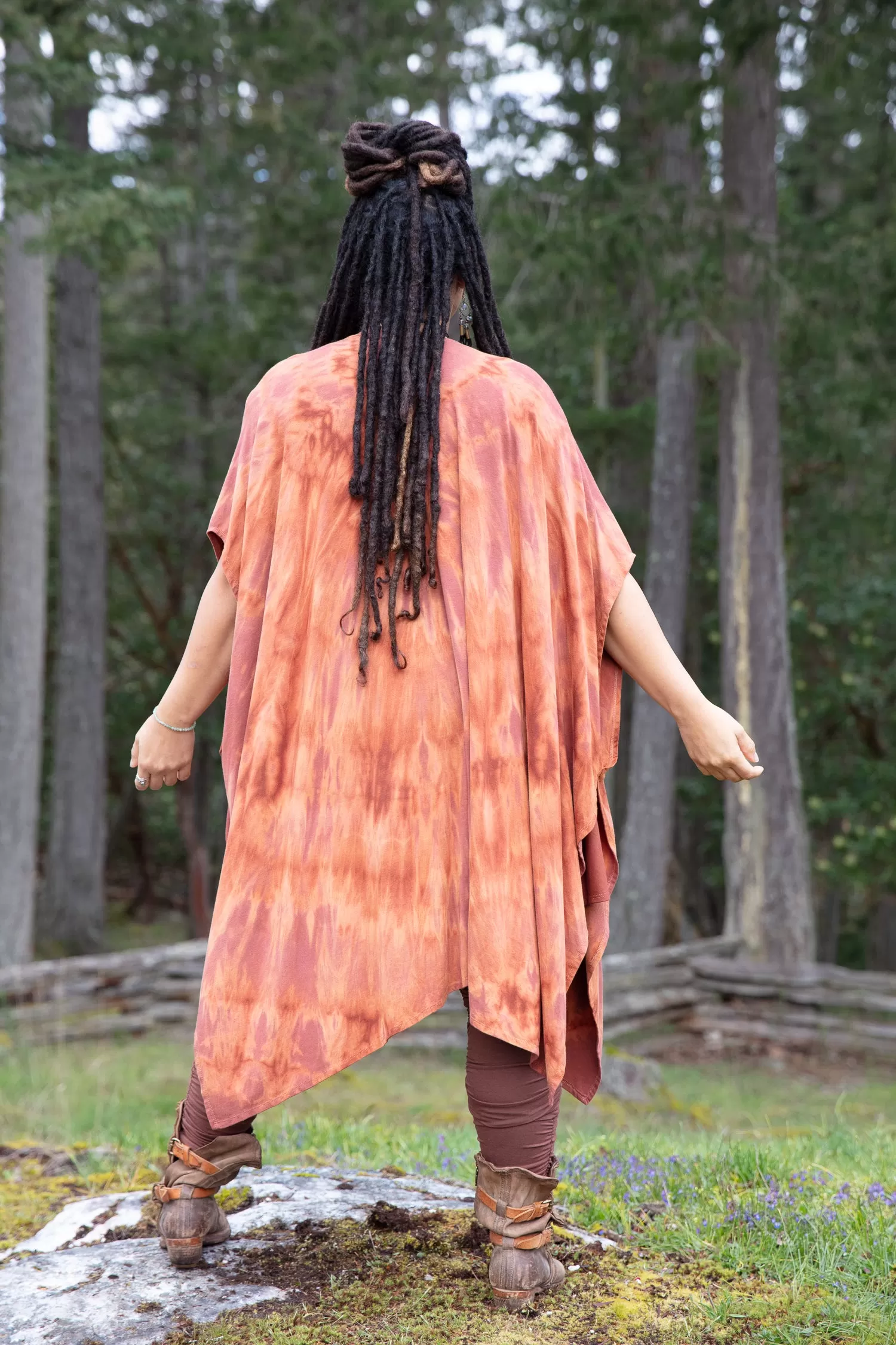 Raven Shawl - shibori