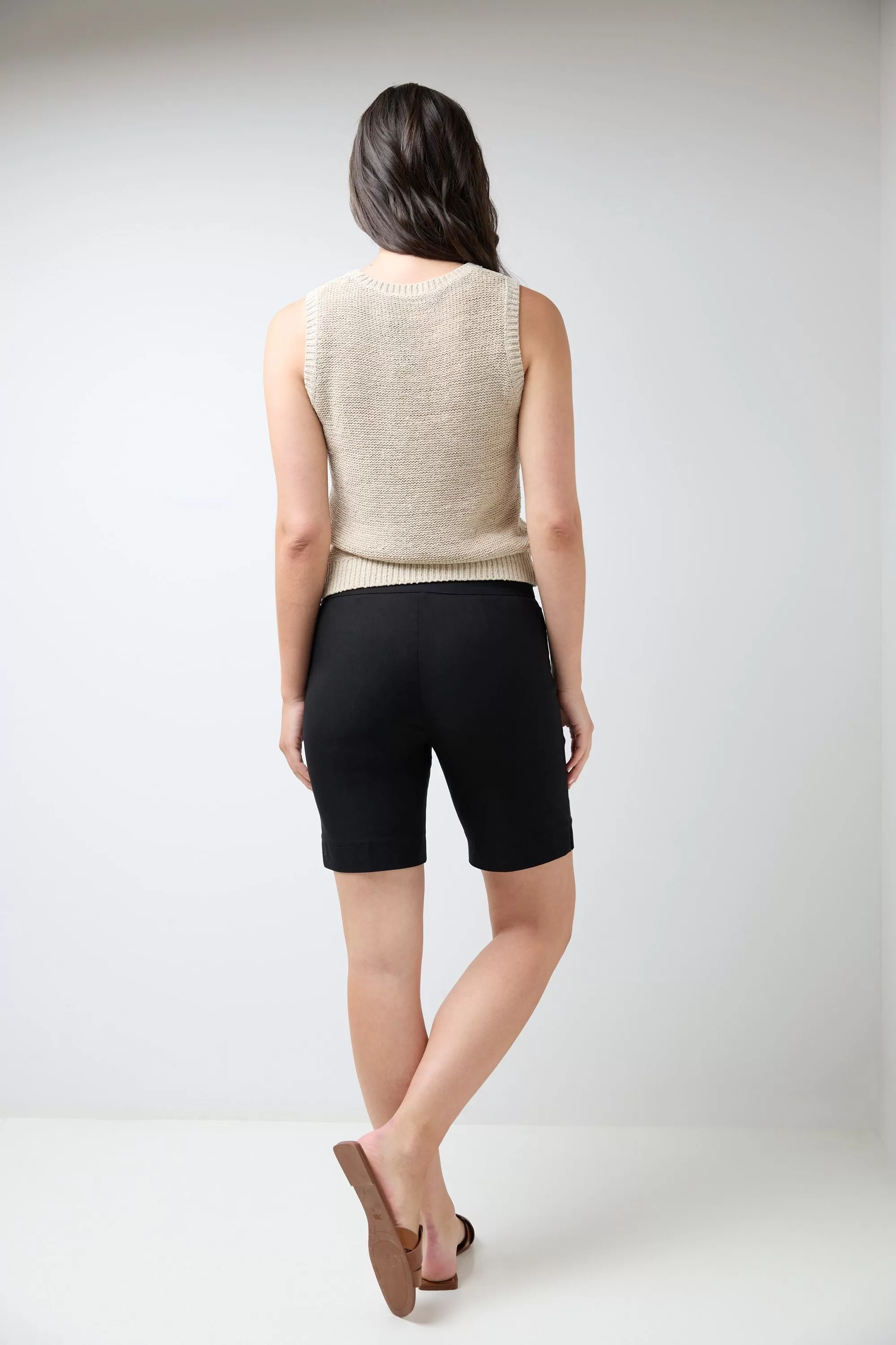 Rekucci EcoCosy Slim Bermuda Short with Zipper Detail