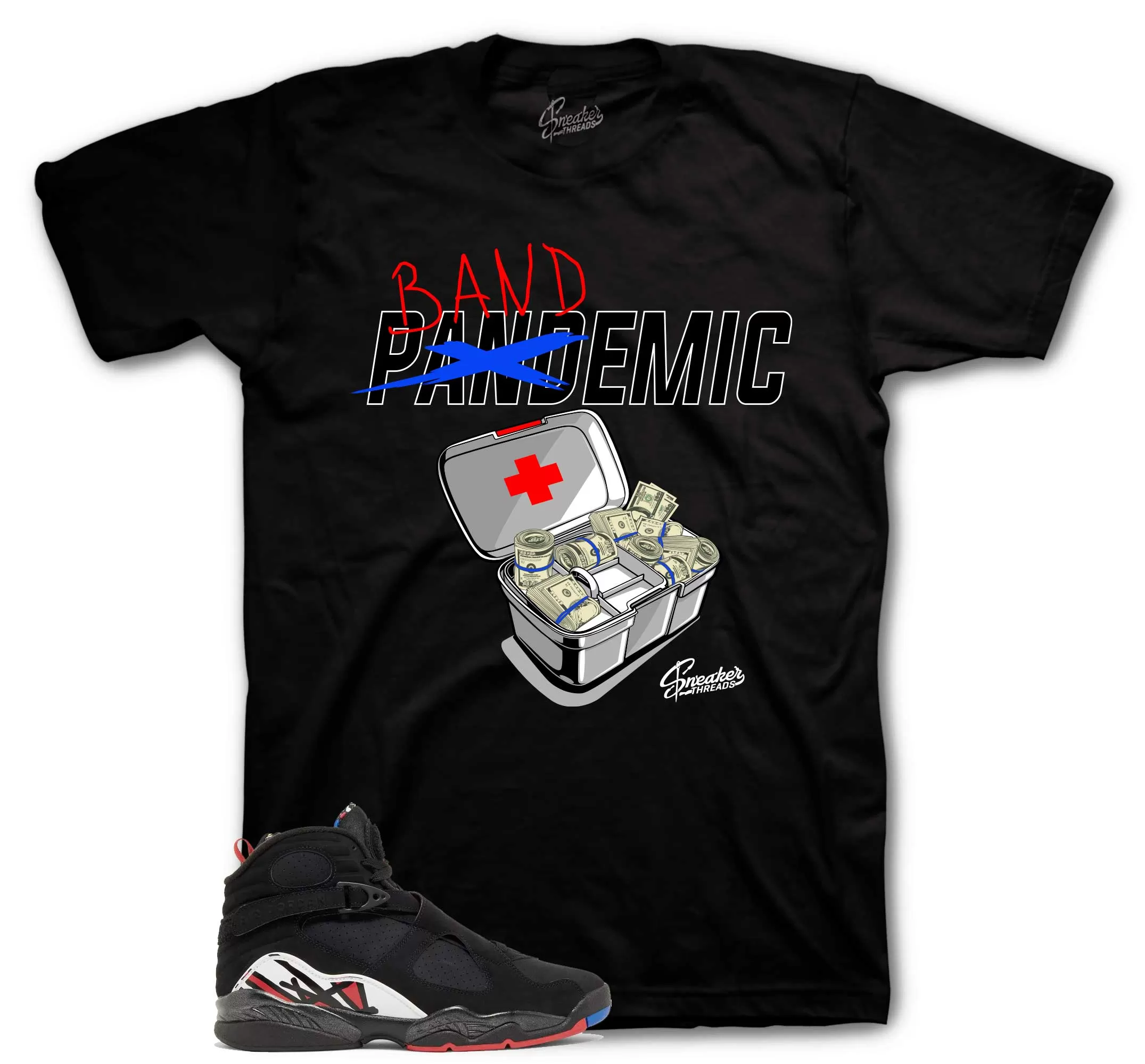 Retro 8 Playoffs Shirt - Bandemic - Black