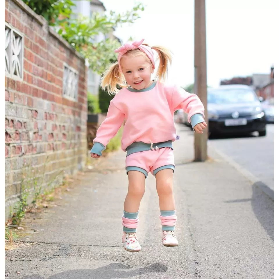 RETRO Colourblok Pink Sweatshirt