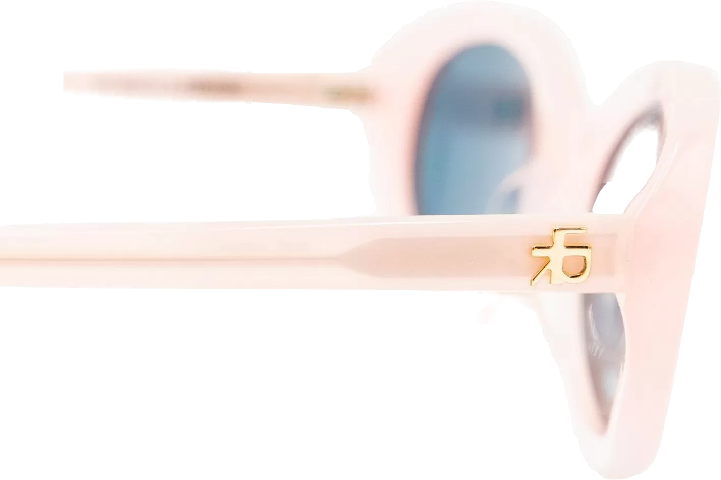 Roberi & Fraud Light Pink Betty Tinted Lens Oval Sunglasses