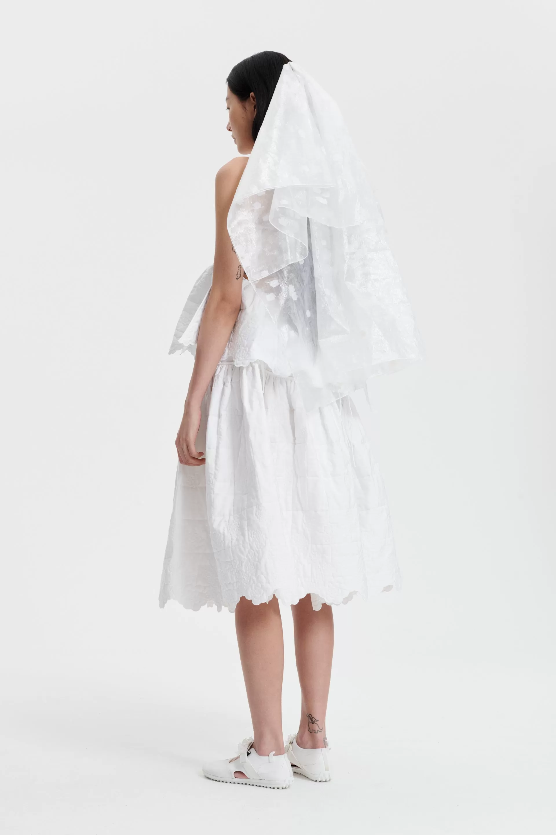 ROSIE | SKIRT QUILTED COTTON WHITE BRIDAL