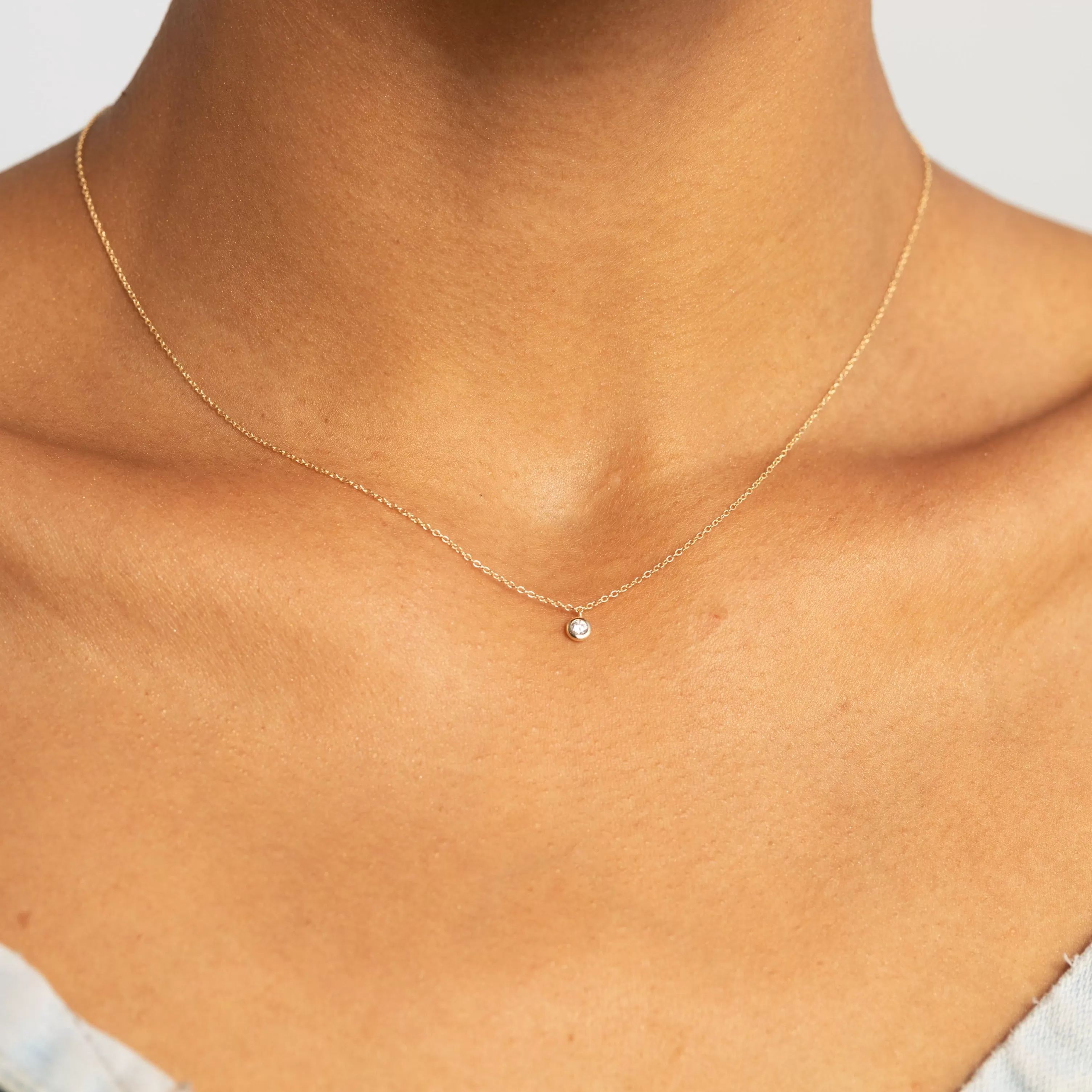 Round Diamond Pendant Necklace