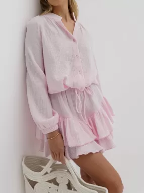 Serinne Cotton Day Blouse | Cloud Pink