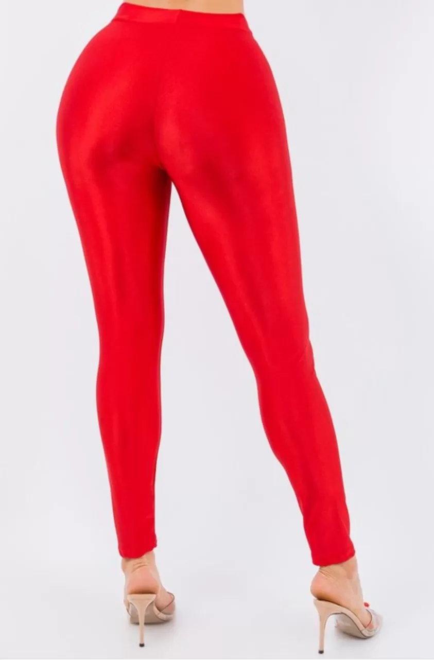 Shimmery Red silk Tights