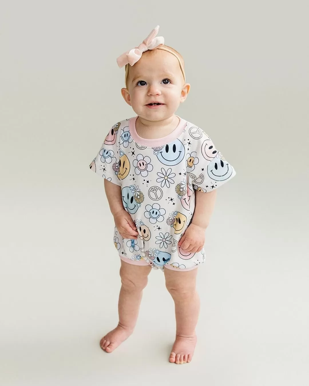 Short Sleeve Bubble Romper | Groovy Girl