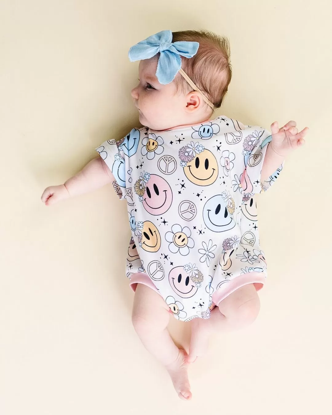 Short Sleeve Bubble Romper | Groovy Girl