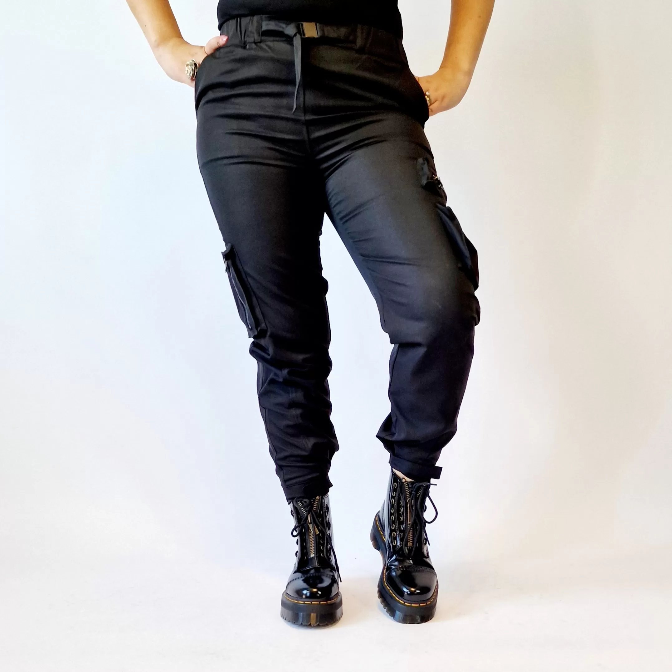 Simple Moderne Street Punk Cargo Style Trousers