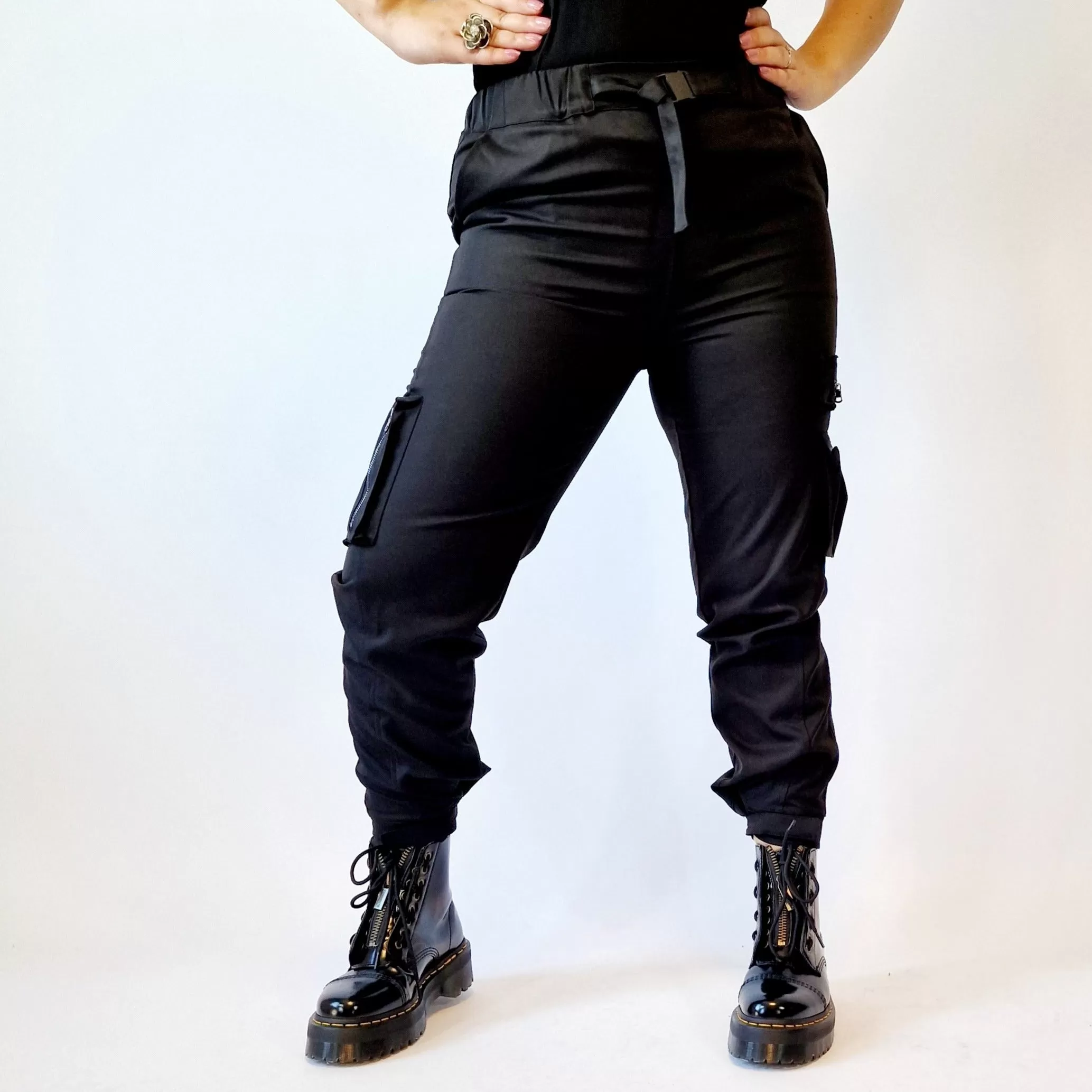 Simple Moderne Street Punk Cargo Style Trousers