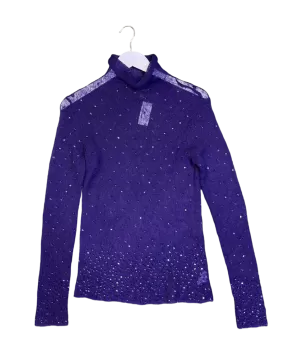 Size S - DNKY Purple Mohair Sequin Jumper