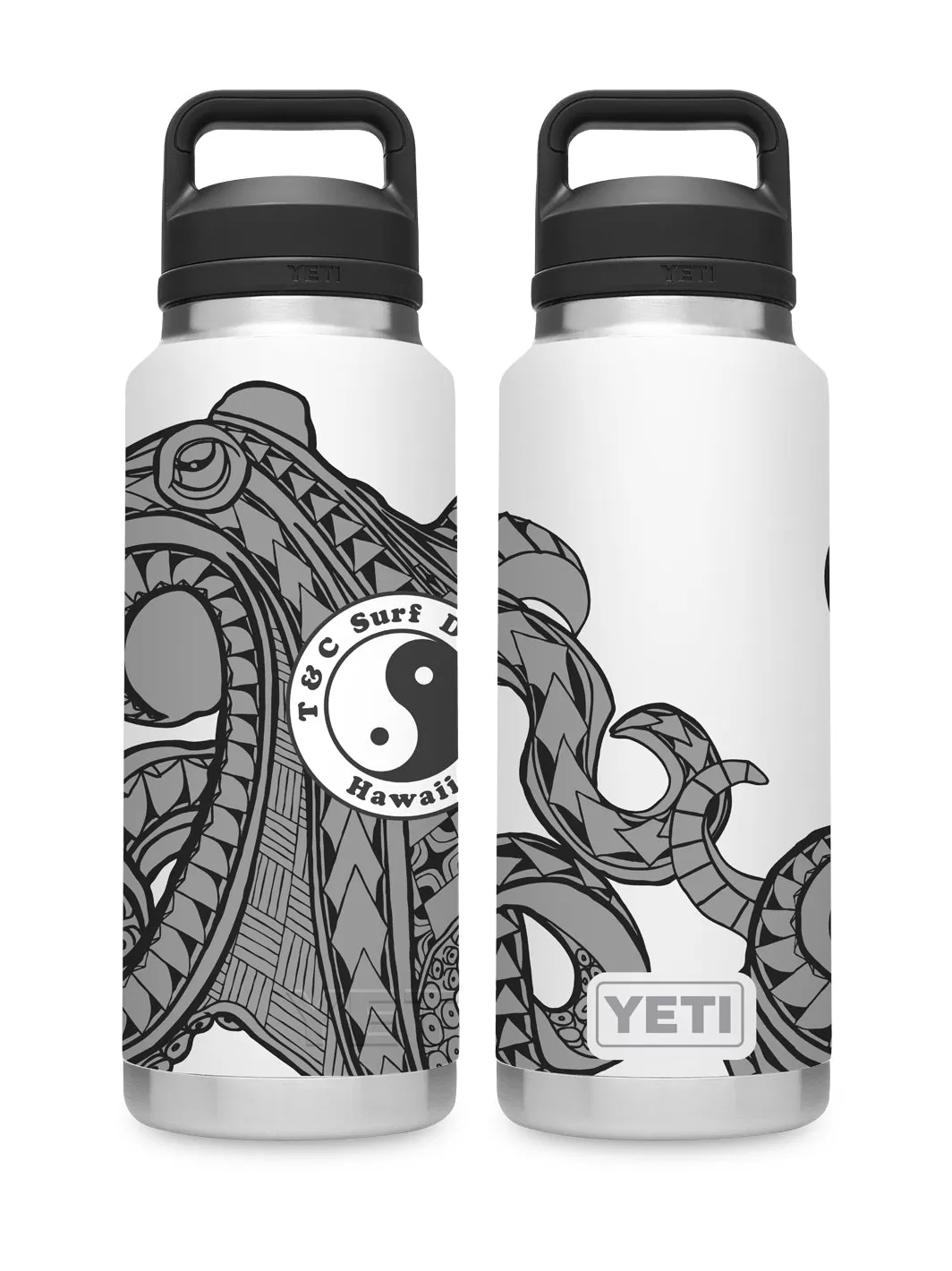 T&C Surf 36 oz Tako Tattoo Rambler Yeti Bottle with Chug Cap