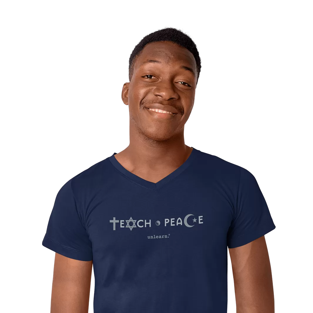 Teach Peace - Relaxed Fit V-neck T-shirt