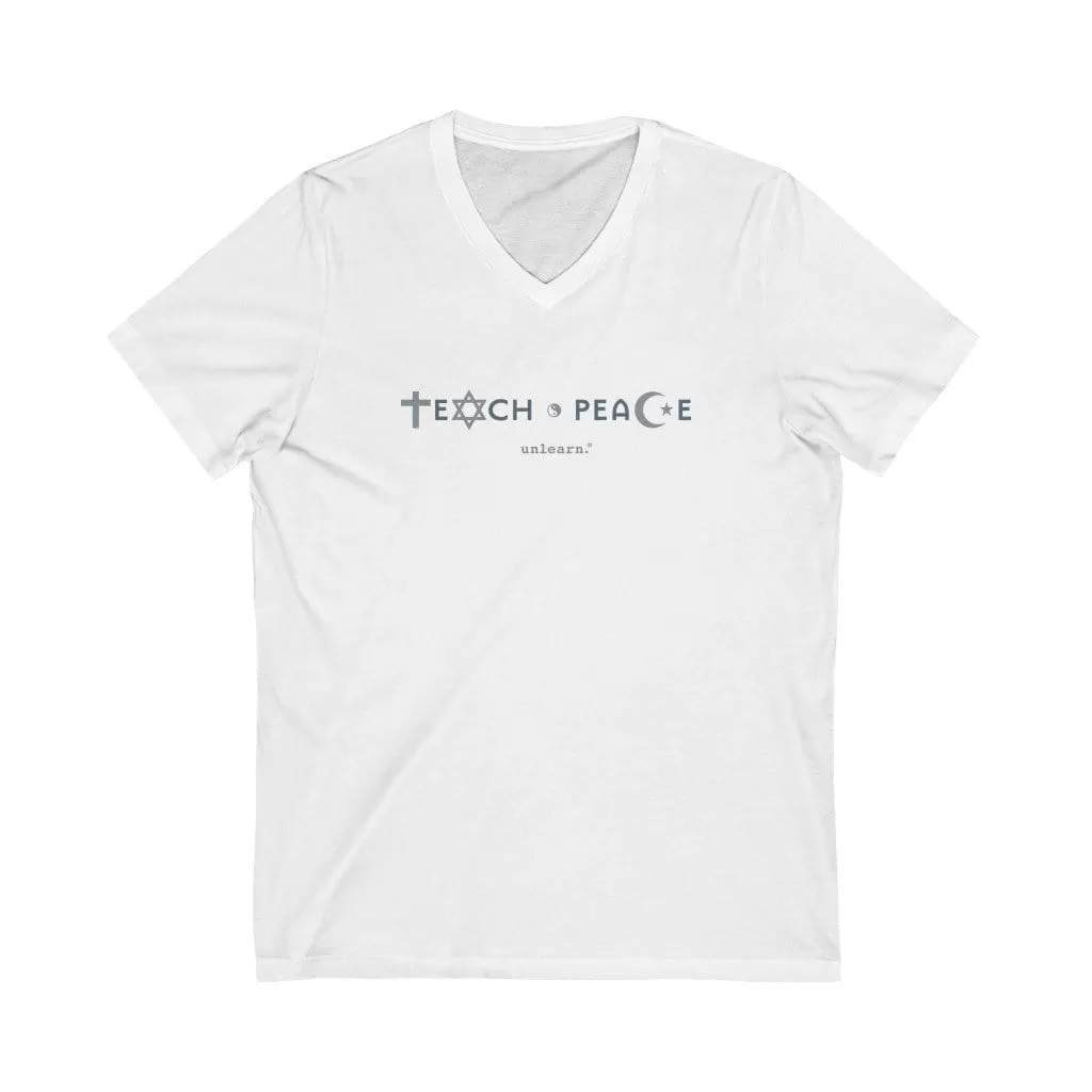 Teach Peace - Relaxed Fit V-neck T-shirt