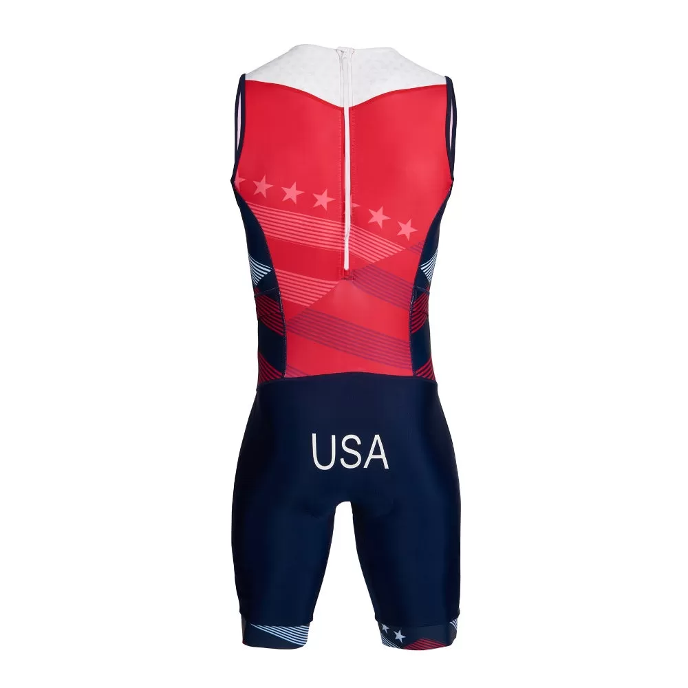 USA Triathlon Comfort Sleeveless Men's Tri Suit